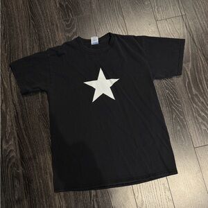 Gildan Black T-Shirt with White Star